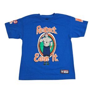 John Cena Authentic Wear Youth T-shirt Blue size M wrestling u dont c me